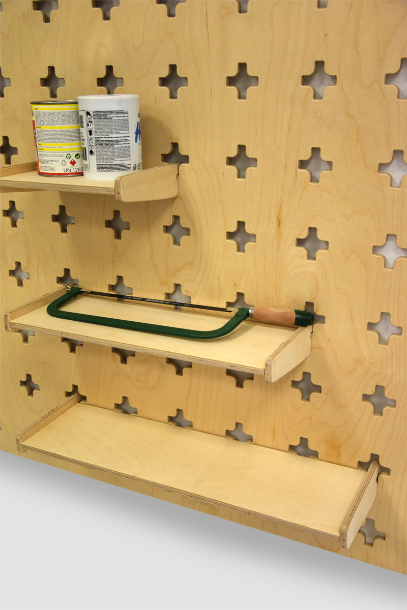 Mensola sospesa per parete attrezzi