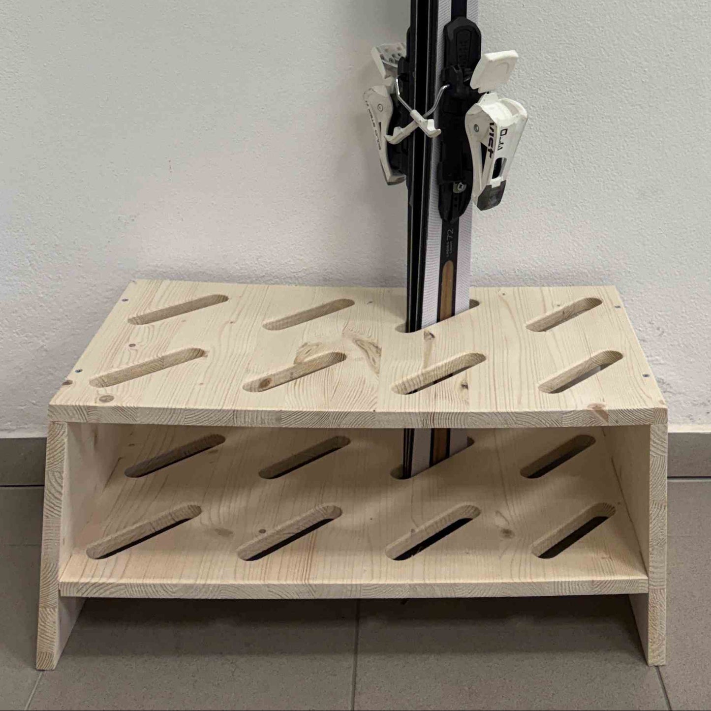 Portasci in legno - Naturale, 8 paia