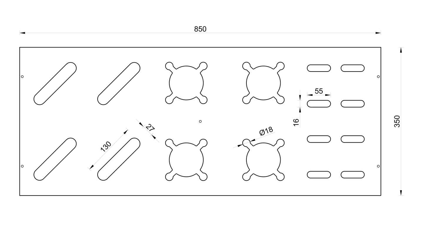 Supporto in legno combinato per sci alpini, da fondo e bastoncini