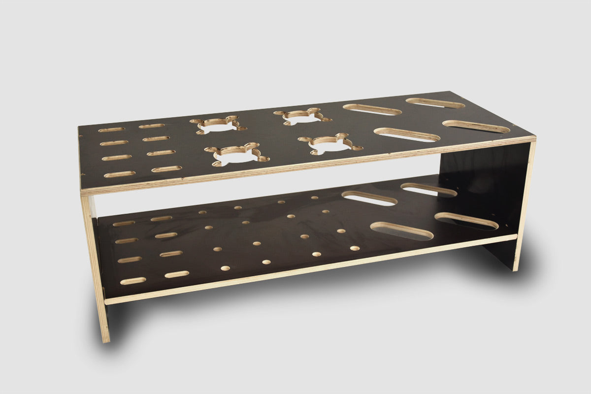 Supporto in legno combinato per sci alpini, da fondo e bastoncini