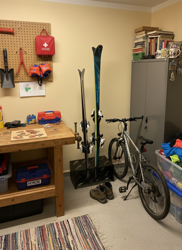 Portasci in legno - 8 paia