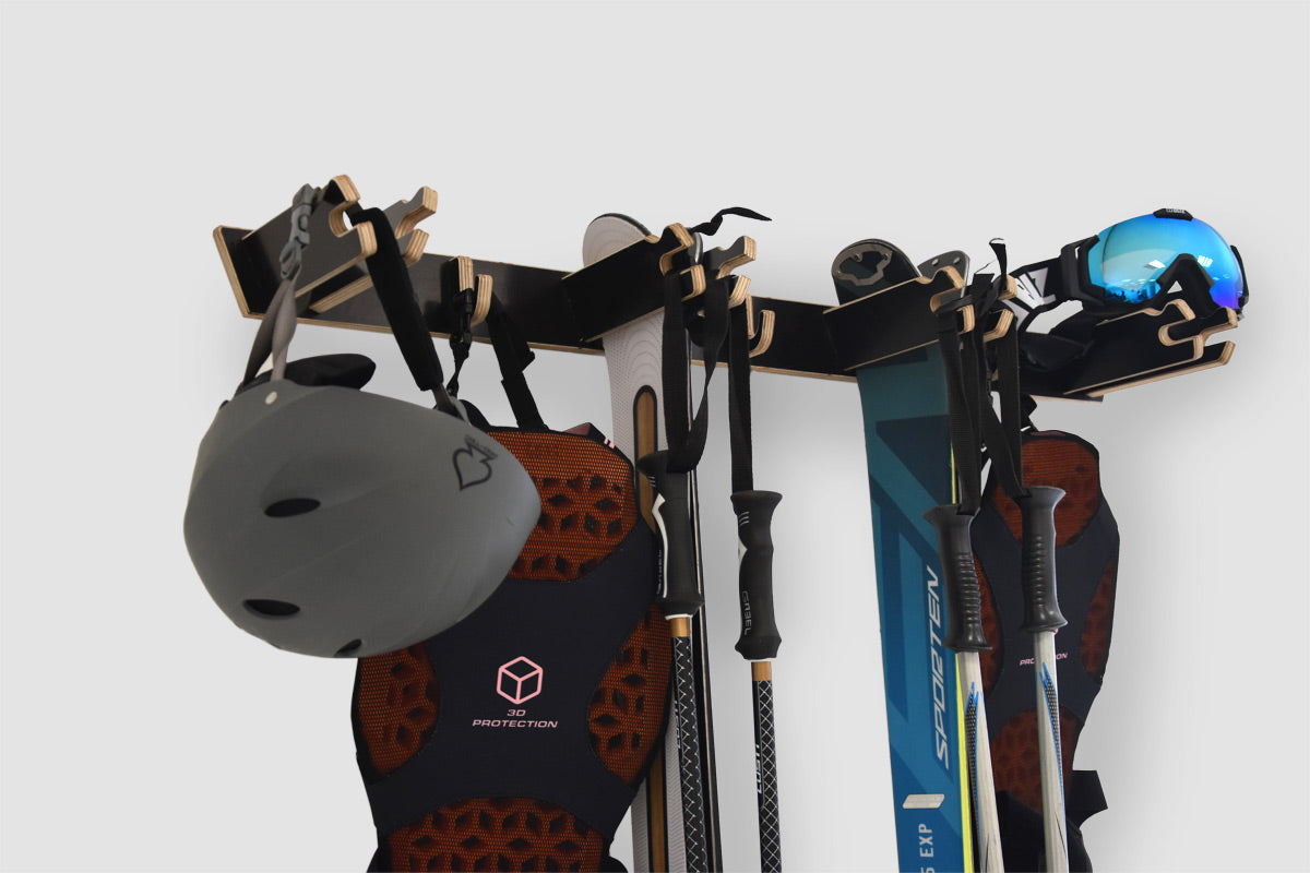 Rastrelliera per 4 paia di sci