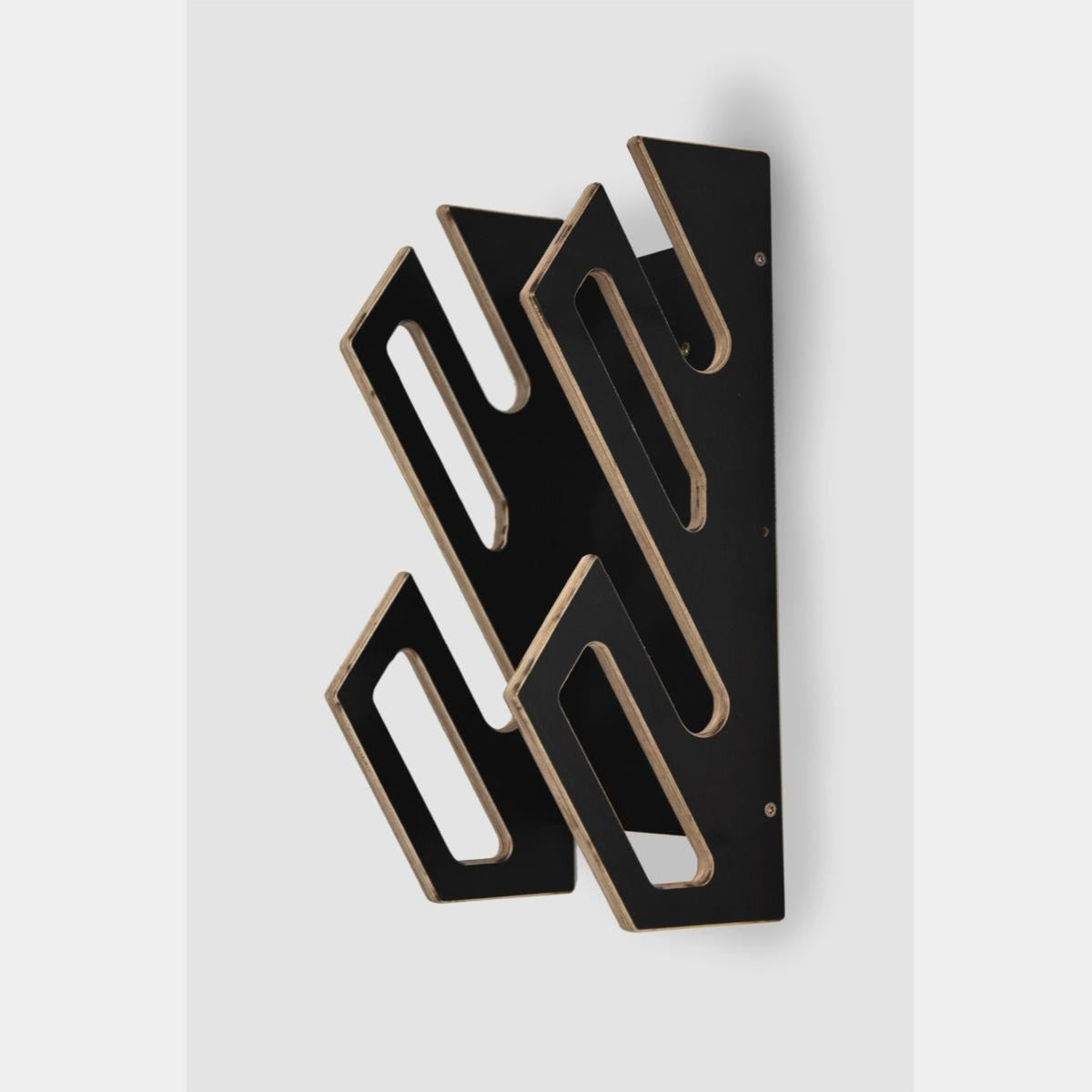 Supporto da parete nero per 2 skateboard