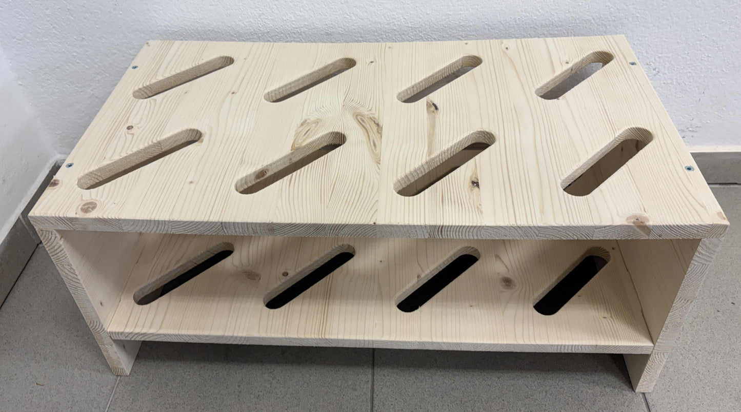 Portasci in legno - Naturale, 8 paia 