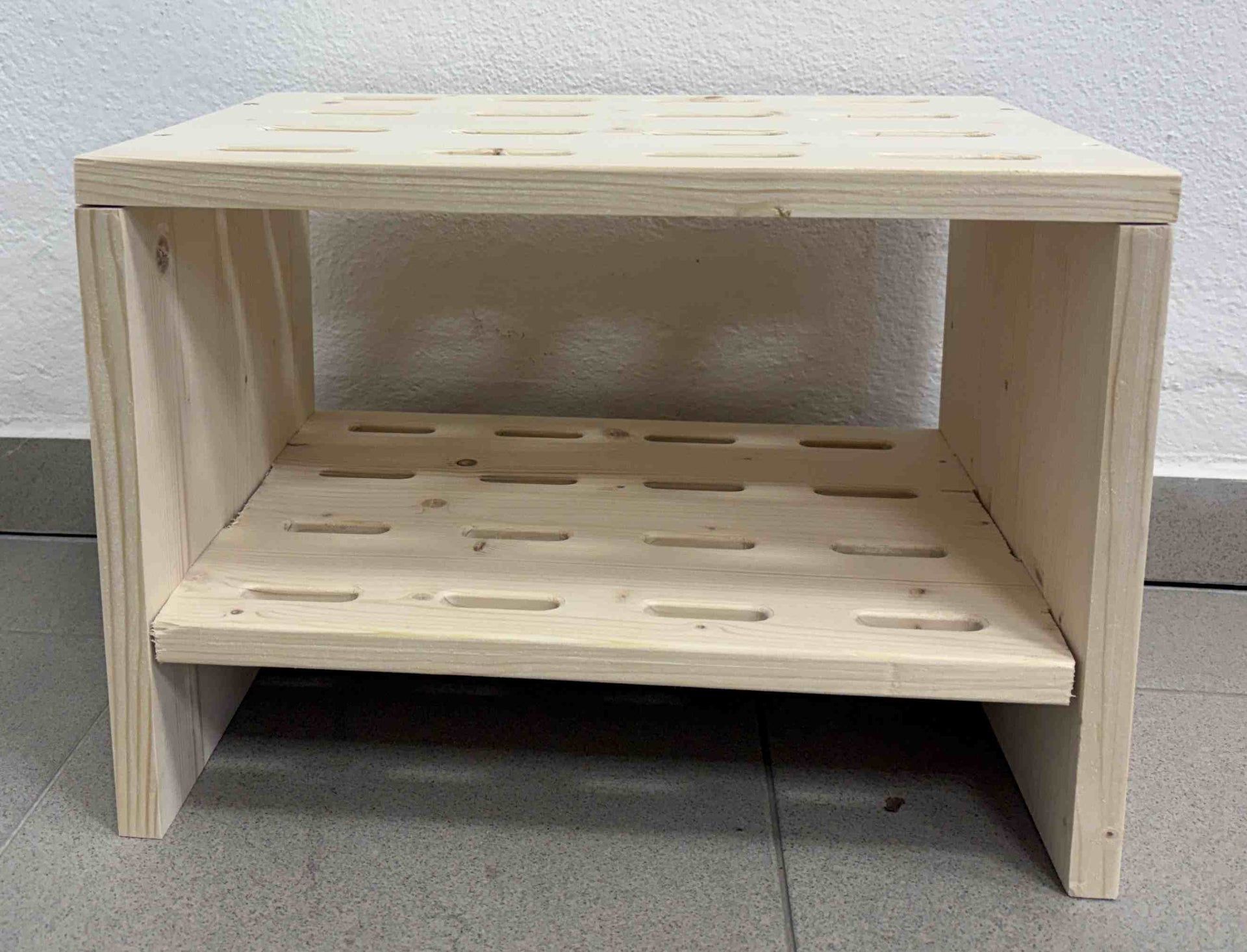 Portasci in legno per 8 paia di sci da fondo - Naturale